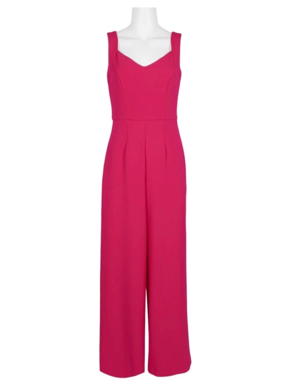 Donna Ricco Hot Pink Sleeveless Wide-Leg Jumpsuit